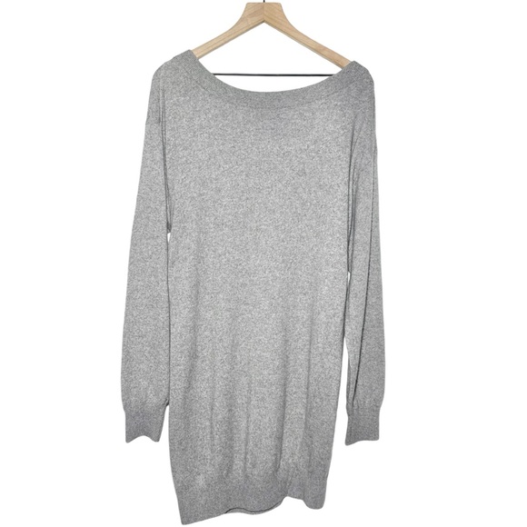 Alexander Wang Asymmetrical Zip Detail Sweater Dress in Heather Grey - Picture 5 of 8